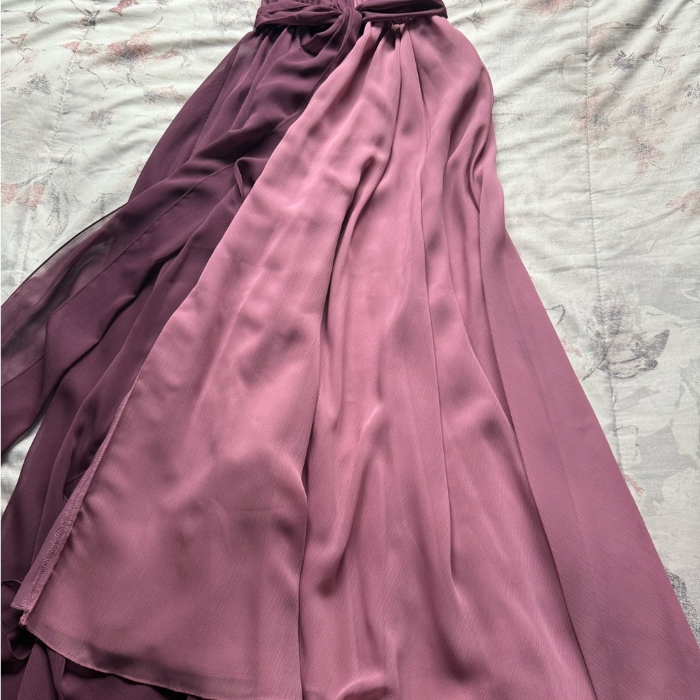 Jill Stuart Purple and Pink Halter Maxi Gown - Picture 4 of 10